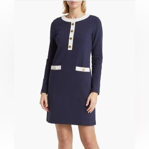 NWT Lilly Pulitzer Kennedy Long Sleeve Navy Dress | Size XL